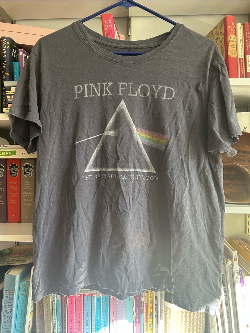 Pink Floyd Black Graphic Tee with Prism Rainbow